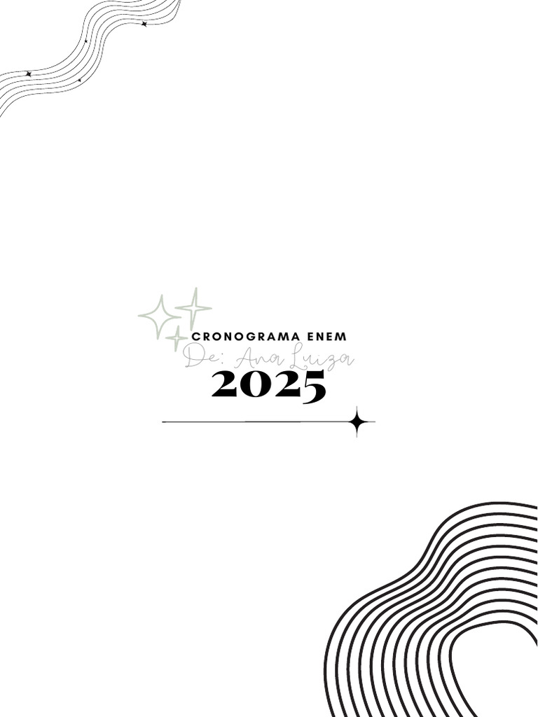 Cronograma de Estudos ENEM 2025 | PDF | Química | Science