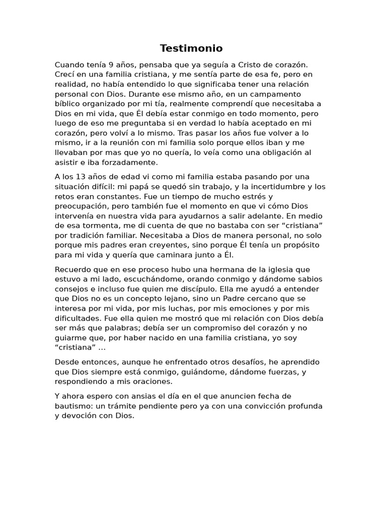 Testimonio | PDF