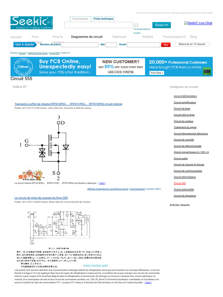 Circuit interne des transistors RTF 555 | PDF | Amplificateur ...