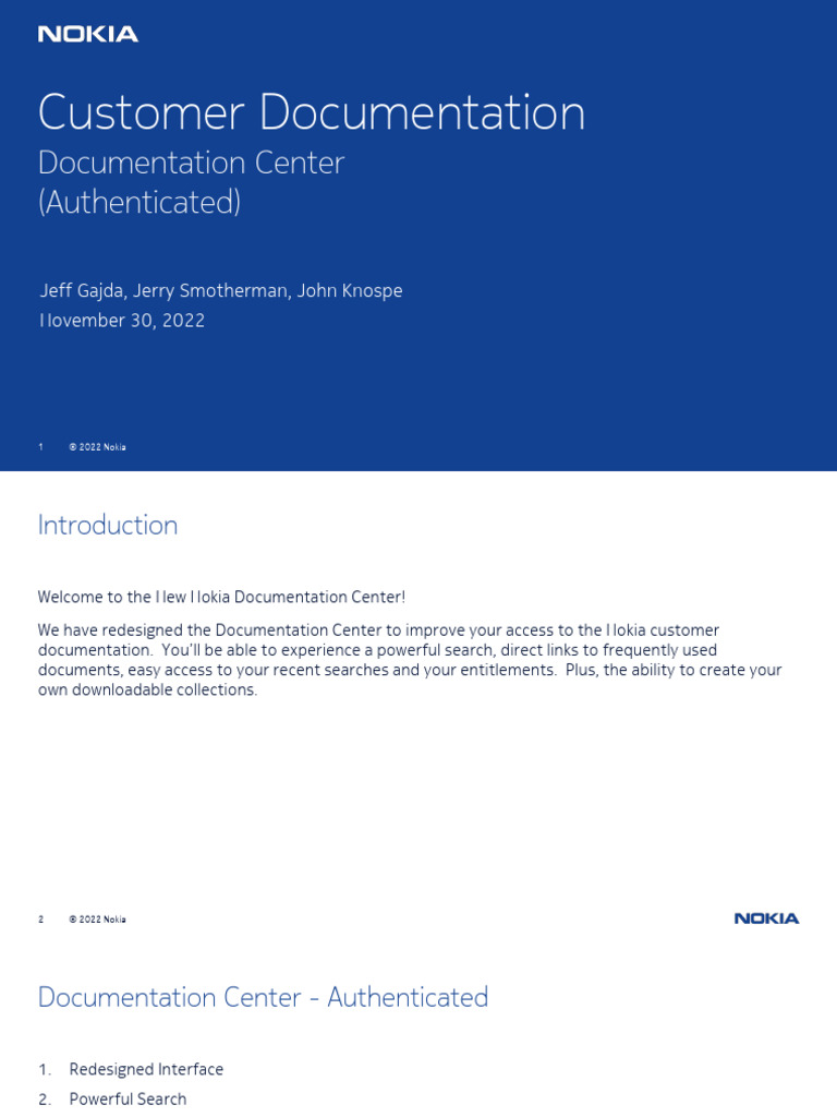 New Documentation Center Portal Authenticated 2022 All Users Helpful ...