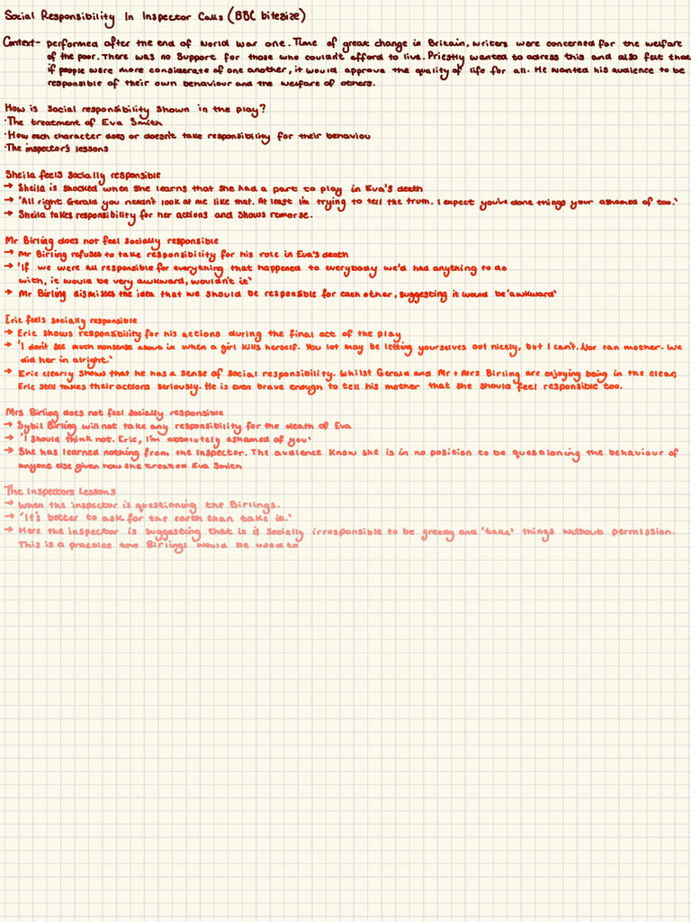 An Inspector Calls Themes | PDF