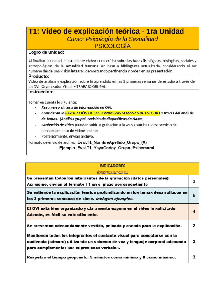 Formato Eval. T1 | PDF