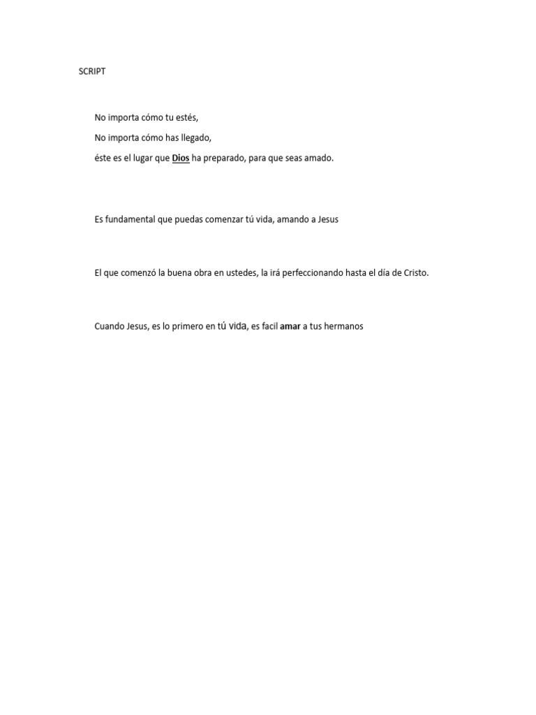 Script para Voice Over | PDF