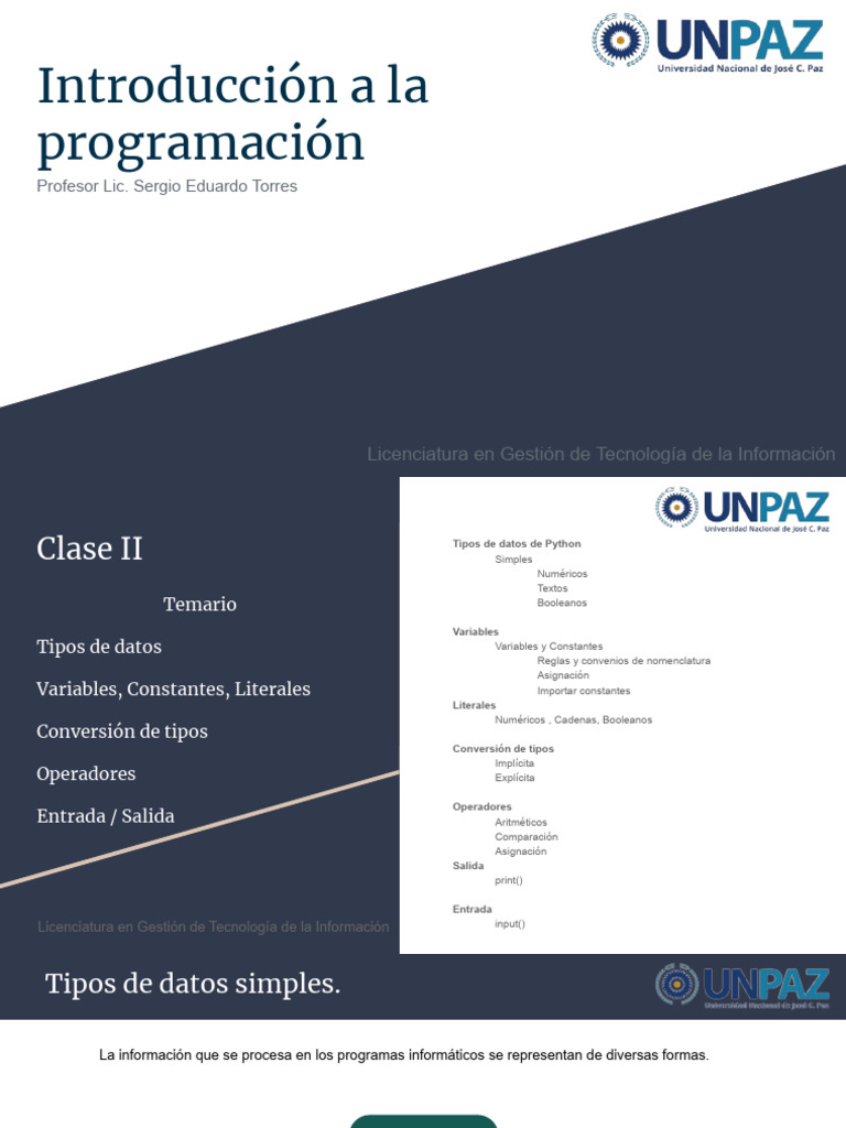 Fundamentos de Programación en Python | PDF | Tipo de datos | Variable ...