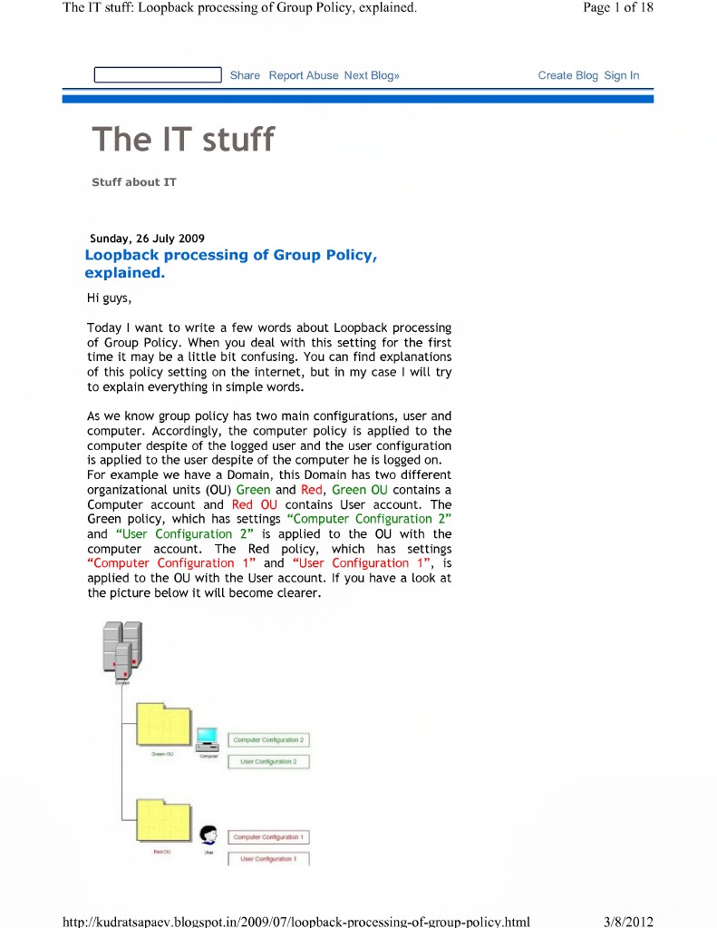 Loopback Processing of Group Policy | PDF | Foreign Language Studies