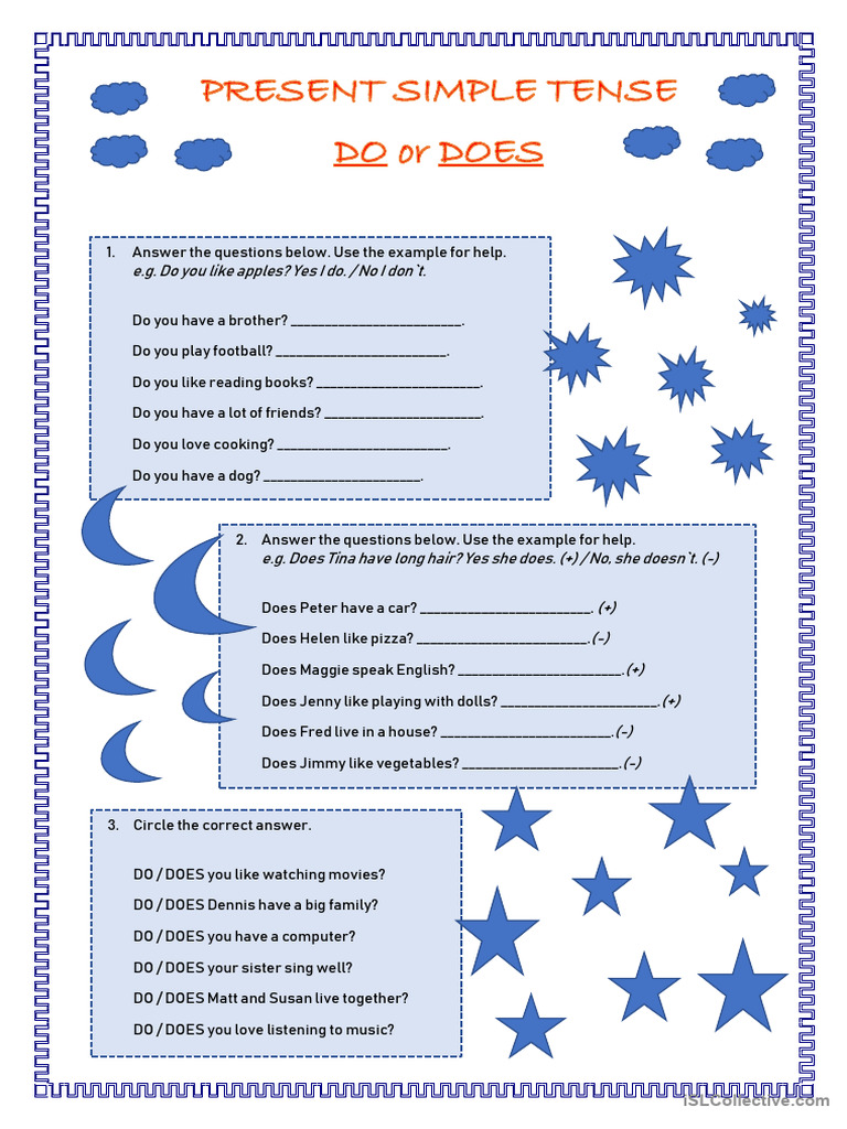 English Question Practice Worksheet | PDF