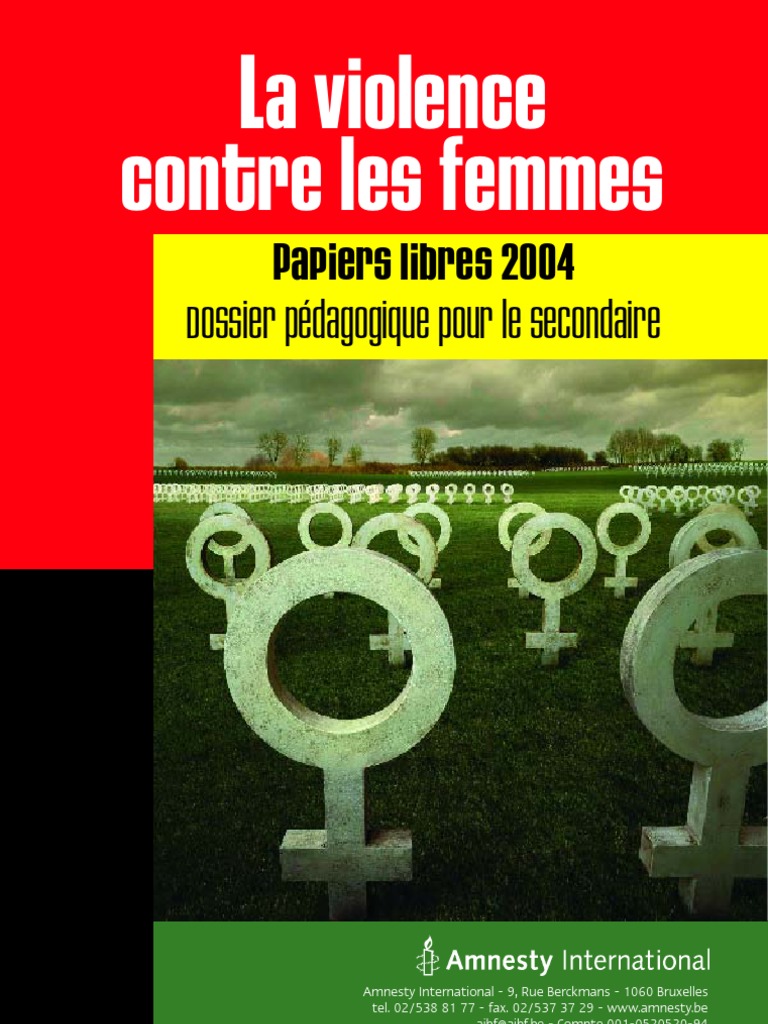 Violence Contre Les Femmes PDF Féminisme Études des genres photo