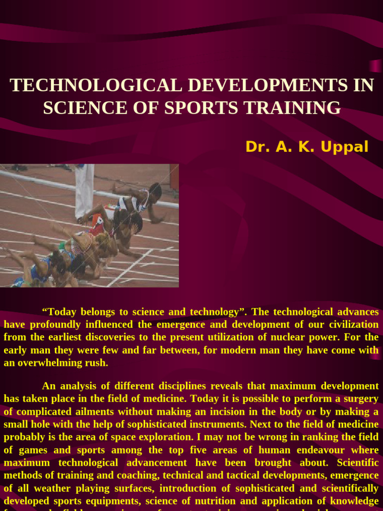Technological Developments in Sports Training | PDF | Wearable ...