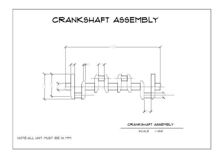 Crankshaft Assembly Drawing (1:100) | PDF