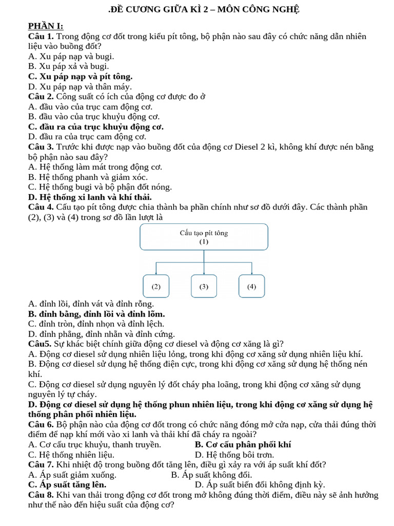 Đề Cương GK 2 | PDF