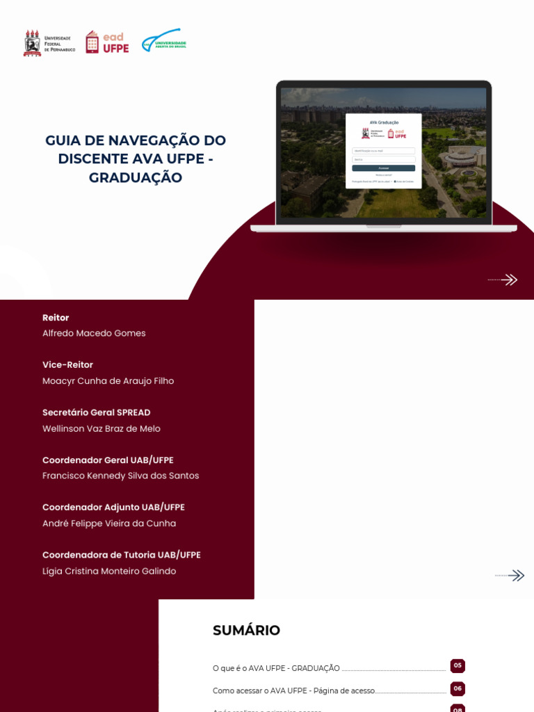 Navegação no AVA UFPE - Graduação | PDF | Moodle | Senha