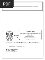 Regras do Uso de -ing em Verbos Ingleses | PDF