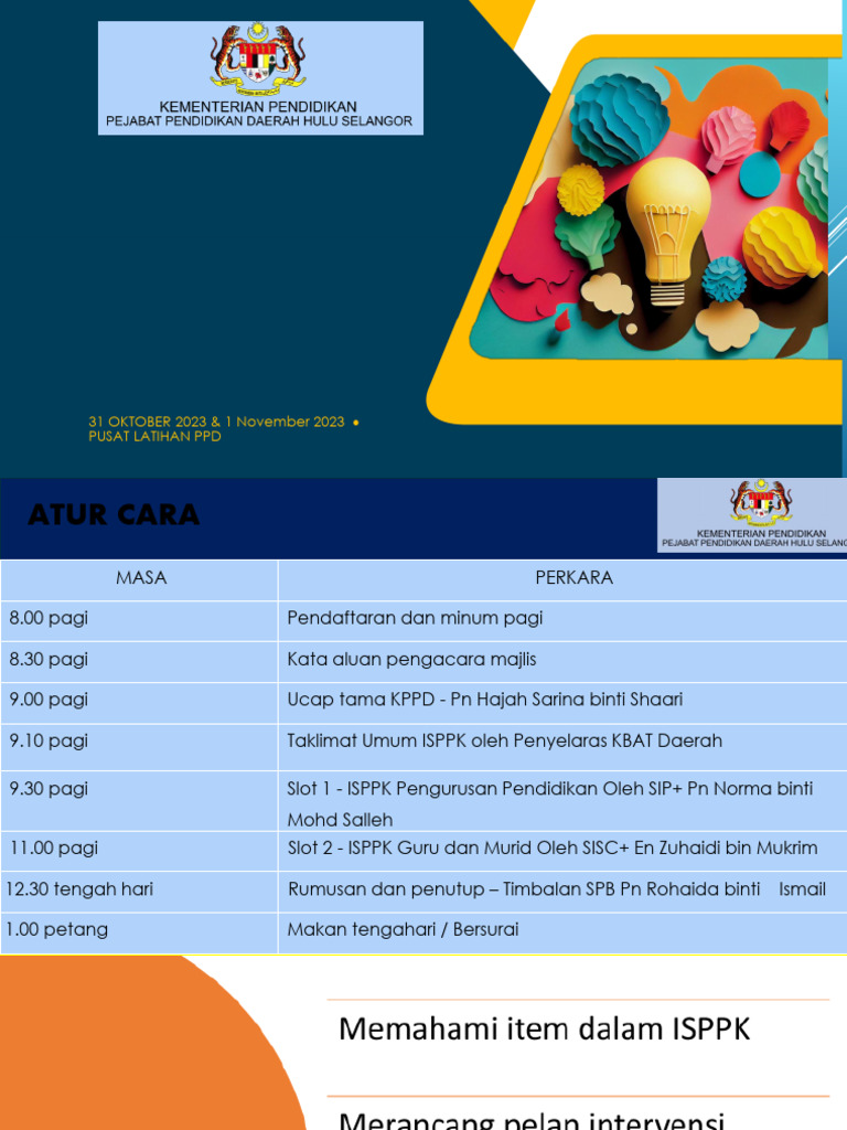 Bengkel Kerja Isppk Husel | PDF