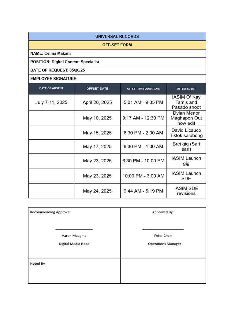 Offset Form-Ur | PDF