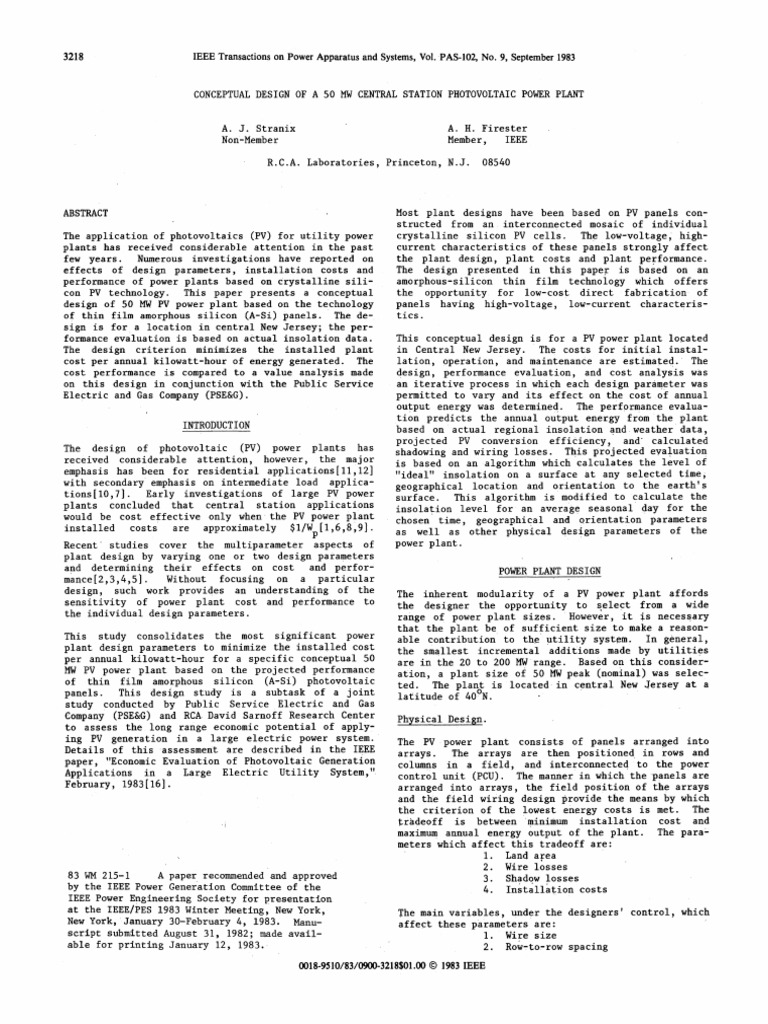 50 MW Photovoltaic Power Plant Design | PDF | Photovoltaics ...