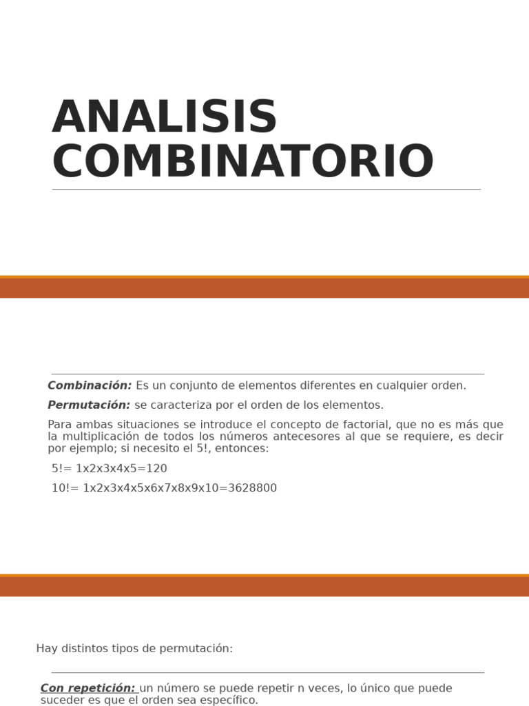 Análisis de Combinaciones y Permutaciones | PDF | Combinatoria ...