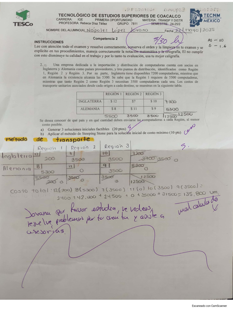 C2.examen Matematico | PDF