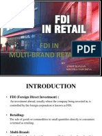 Fdi in Multi-Brand Retailing: BY: Ankit Ranjan Kritika Vasudeva