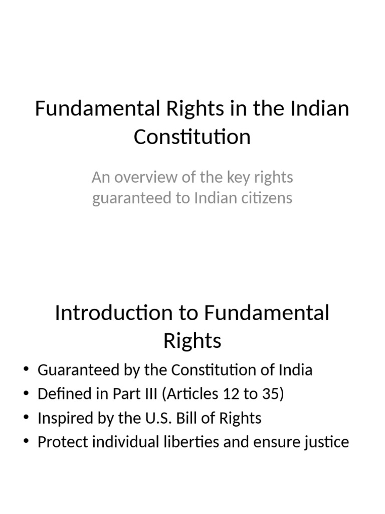 Fundamental Rights Presentation | PDF | Public Law | Universalism