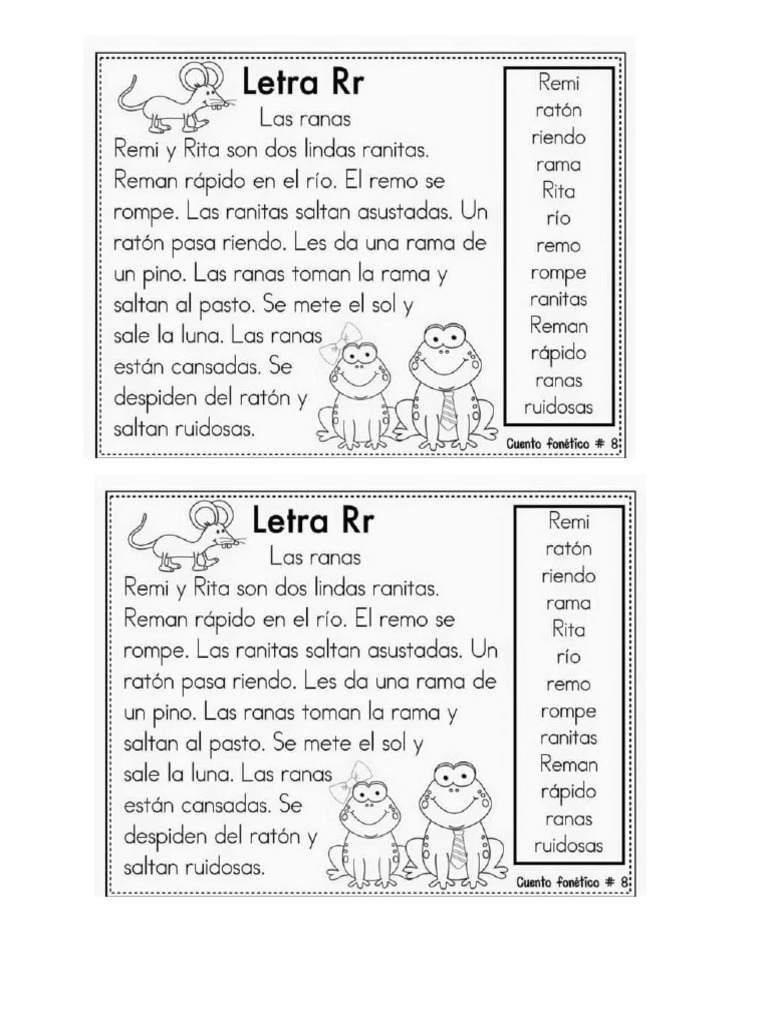 Lectura Con La Letra R | PDF