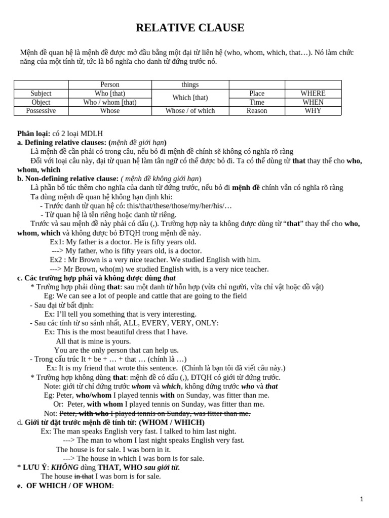 Understanding Relative Clauses | PDF | Linguistics | Grammar