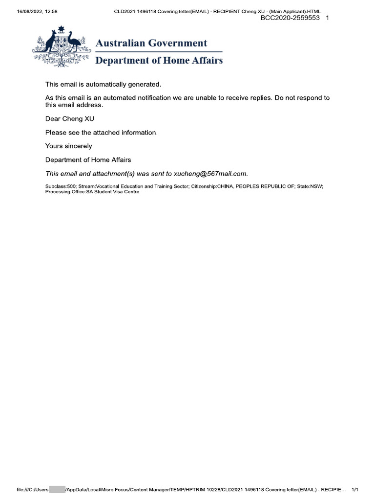 Student Visa Grant and Conditions | PDF | Identity Document | Travel Visa