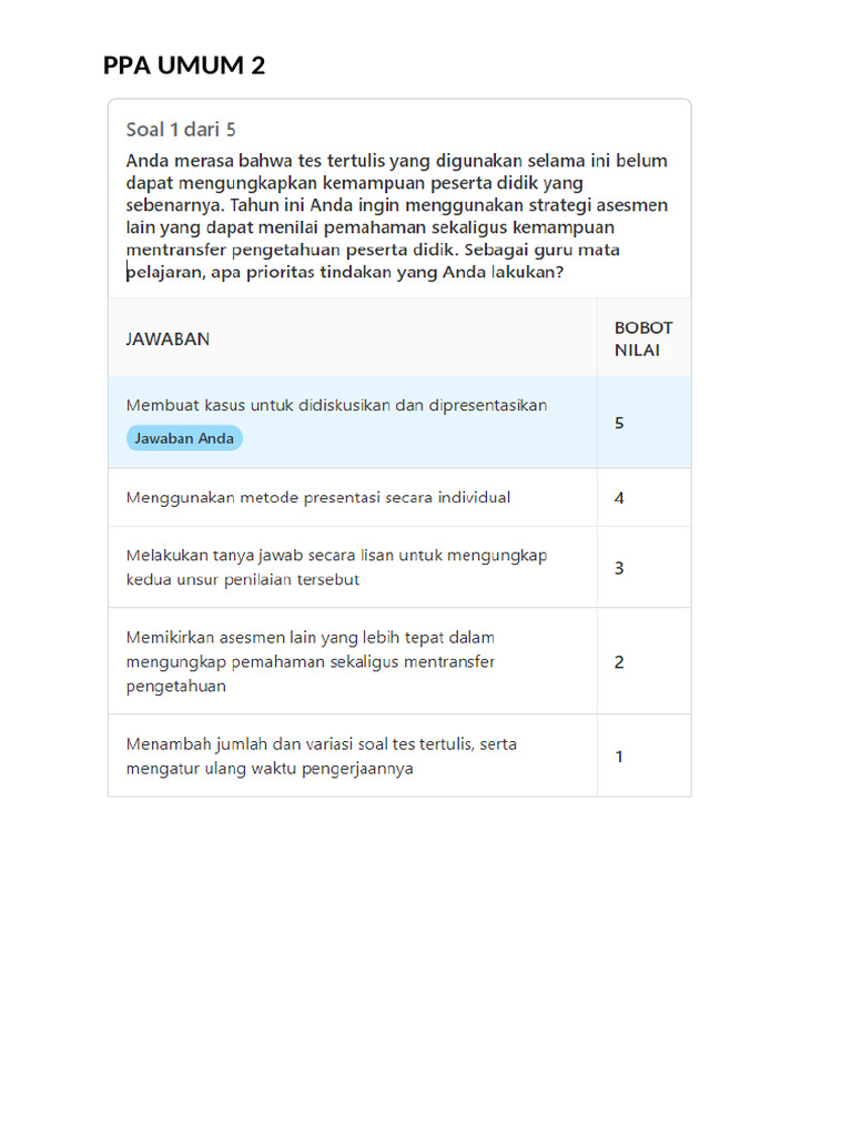 Ppa Umum 2 | PDF