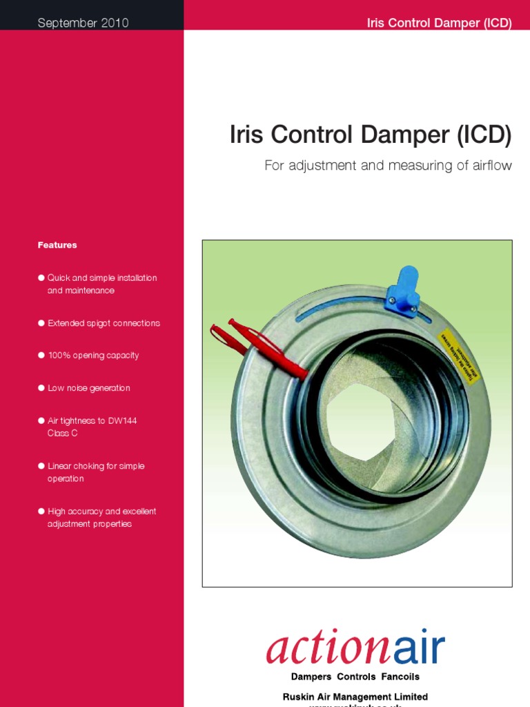 Actionair Iris Damper PDF Duct (Flow) Ventilation (Architecture)