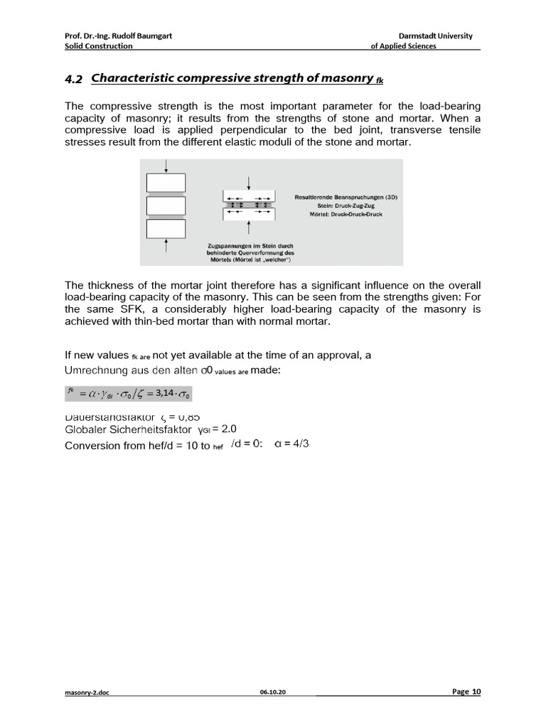 Compressive Strength of Masonry Explained | PDF | Strength Of Materials ...