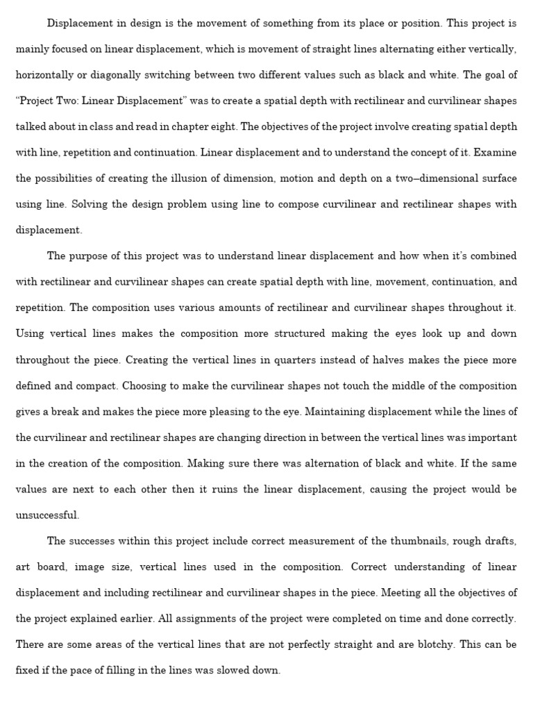 Linear Diplacement One Page Paper | PDF
