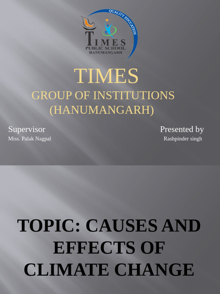 Causes and Effects of Climate Change | PDF | Greenhouse Gas | Volcano