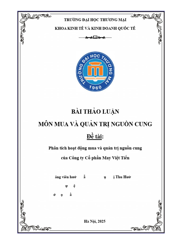 4. Mua và quản trị nguồn cung May dệt Việt Tiến | PDF