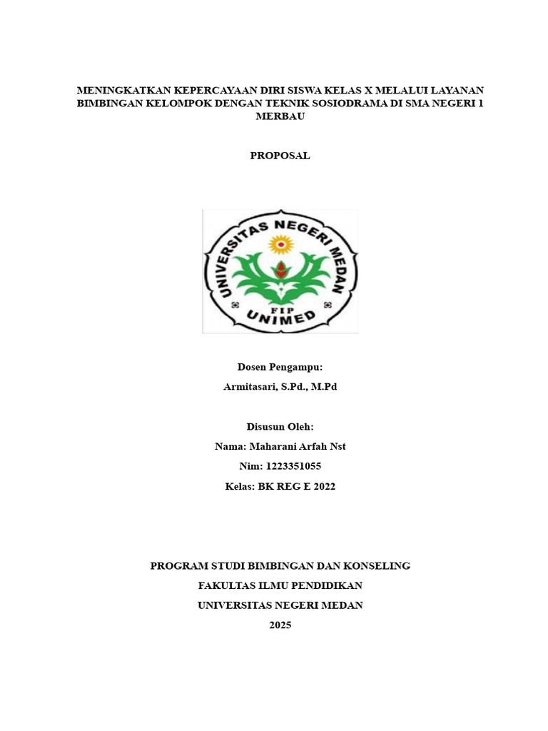 Proposal PTBK - Maharani Arfah Nst-2 | PDF