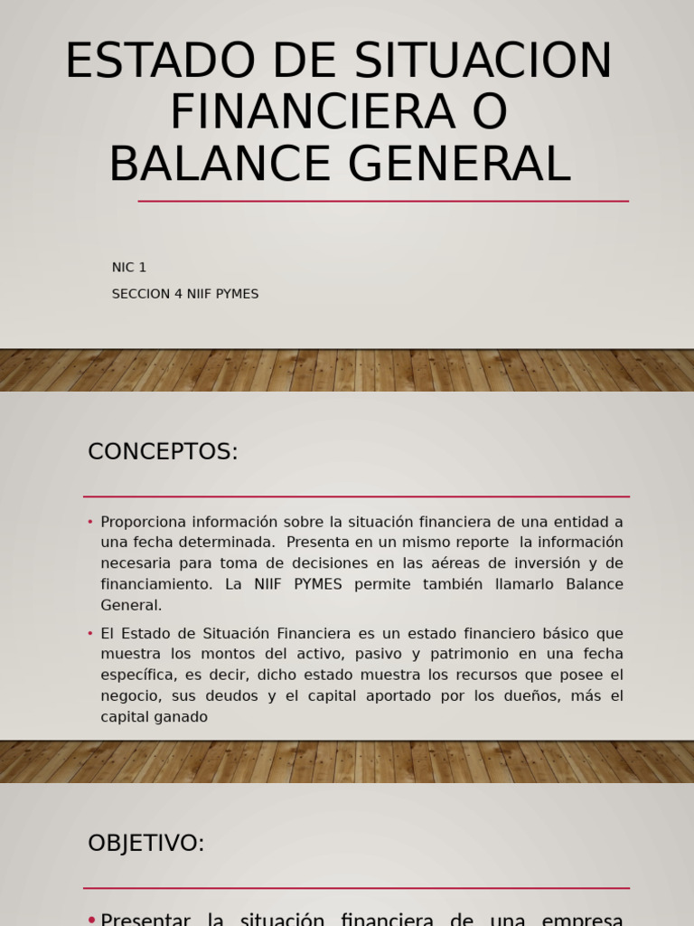 Estado de Situacion Financiera o Balance General | PDF | Hoja de ...