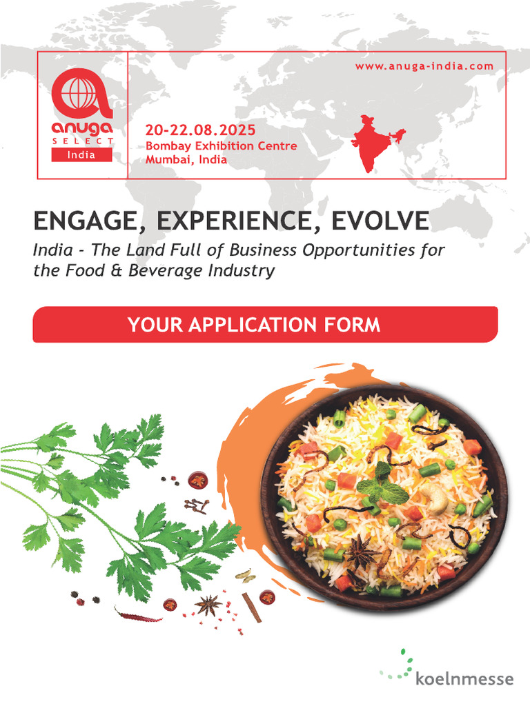 Anuga Select India 2025 Registration Guide | PDF | Drink | Baking