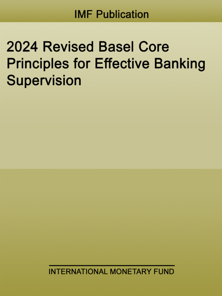 2024 Revised Basel Banking Supervision Principles | PDF | Risk | Basel Iii