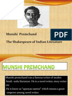 Munshi Premchand The Shakespeare of Indian Literature