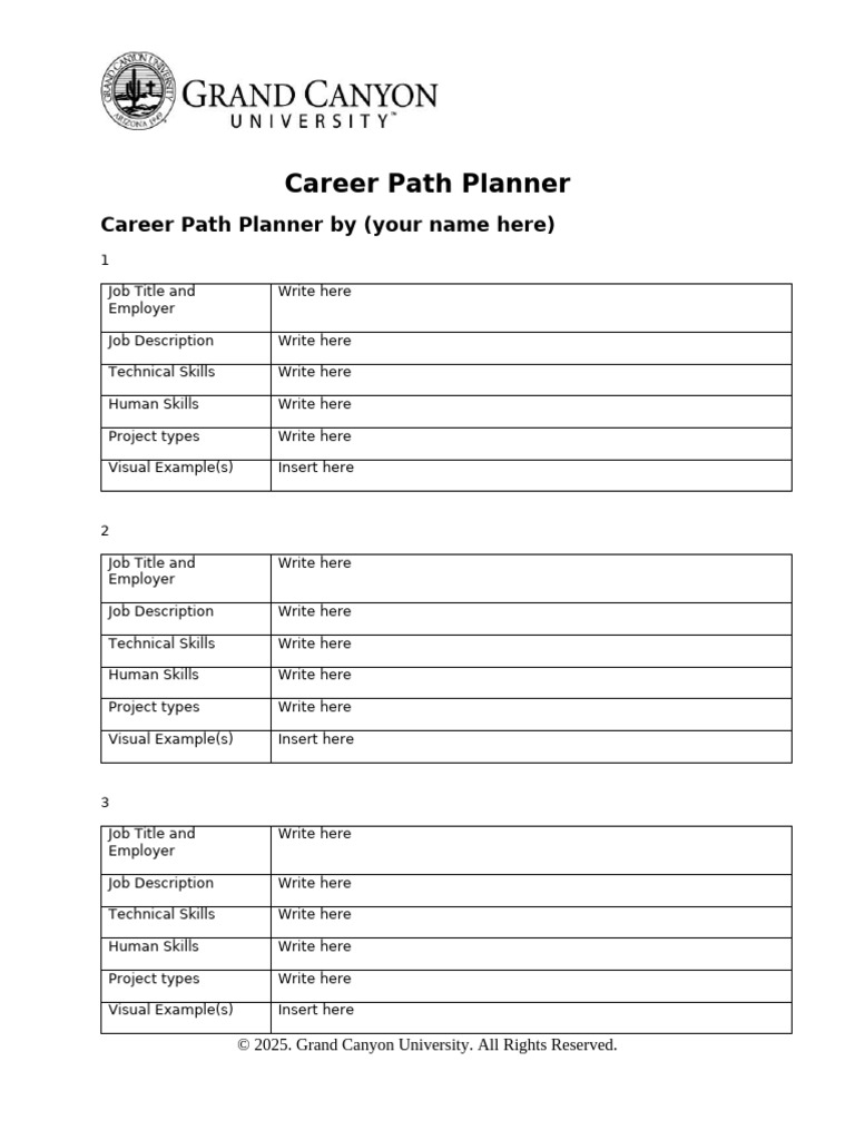 DDN 101 RS Career Path Planner Online | PDF | Business