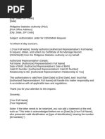 DFA Apostille Authorization Letter Sample | PDF