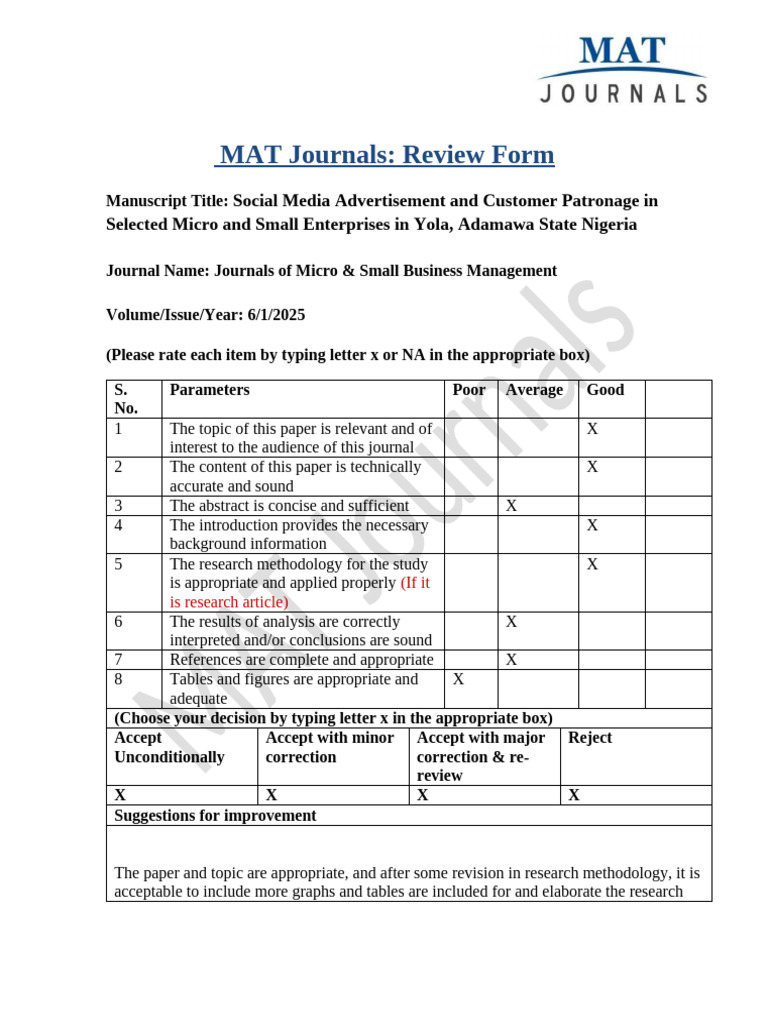 Reviewers Form | PDF