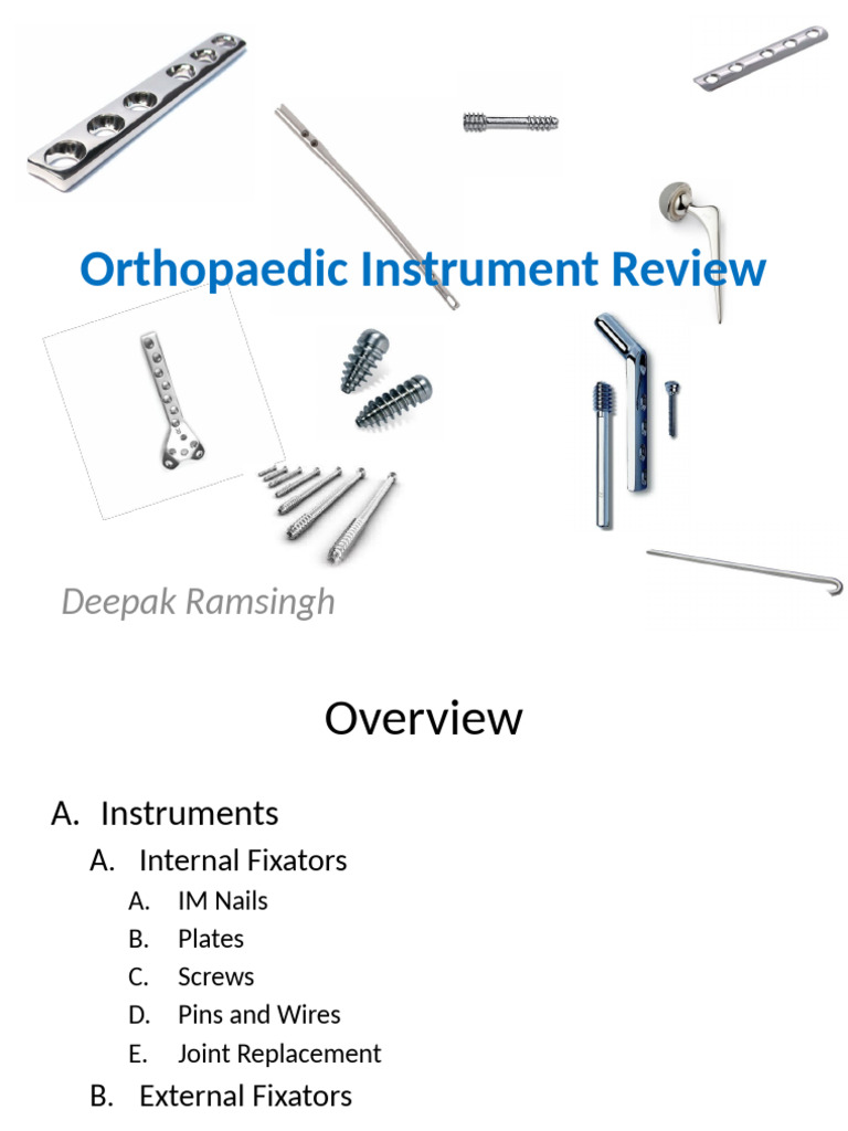 Comprehensive Orthopaedic Instruments Guide | PDF | Screw | Knee