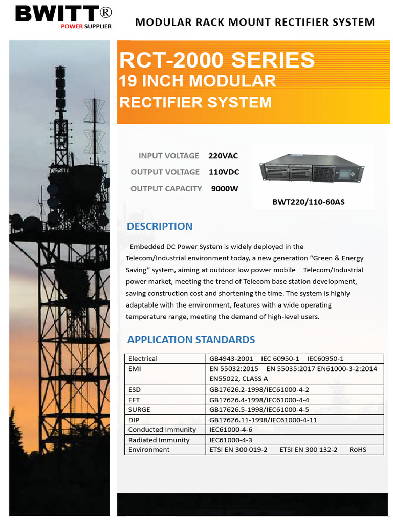 BWITT® Modular Rectifier System Overview | PDF | Rectifier | Direct Current