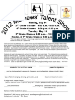 3-30 Talent Show Entry Form 2012