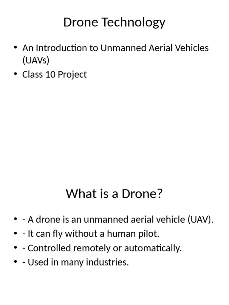 Drone Technology Class10 Project | PDF