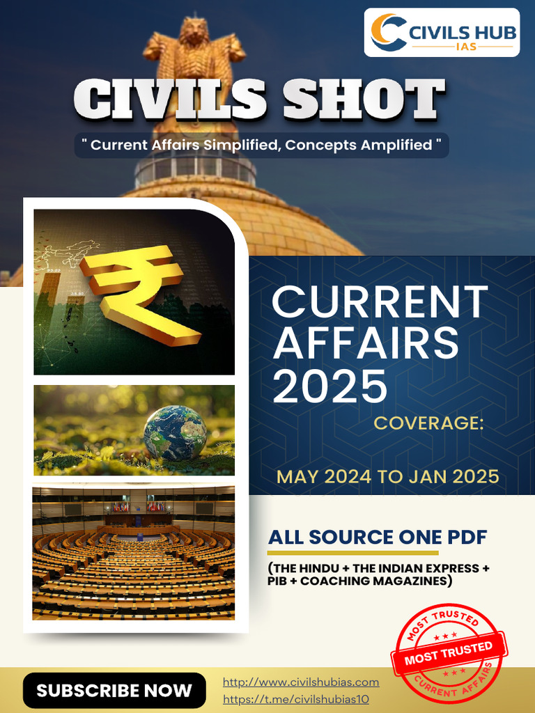 Current Affairs for UPSC Prelims 2025 | PDF