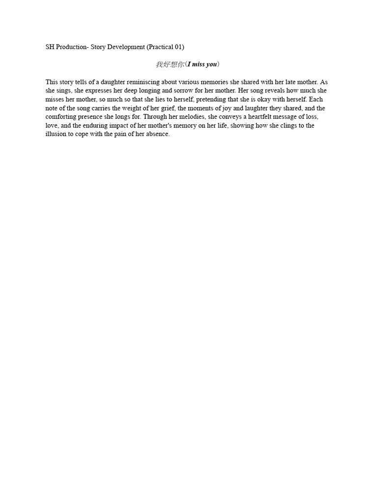 Story Development (Practical 01) | PDF