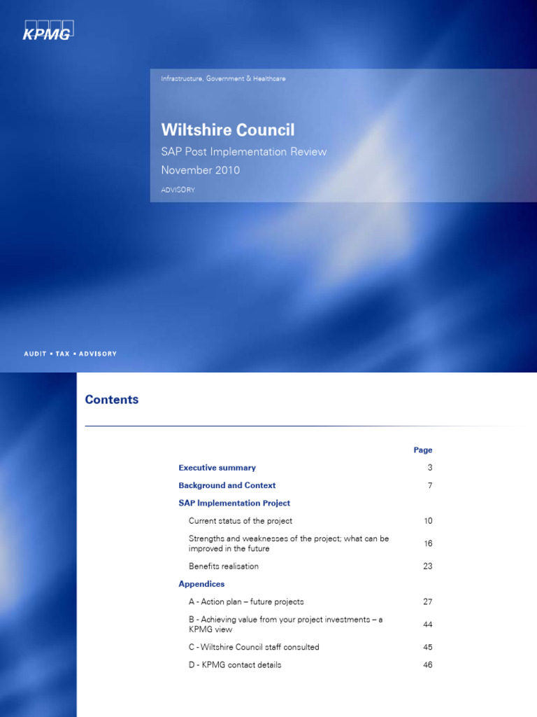 Wiltshire Council SAP Review Summary | PDF | Limited Liability ...