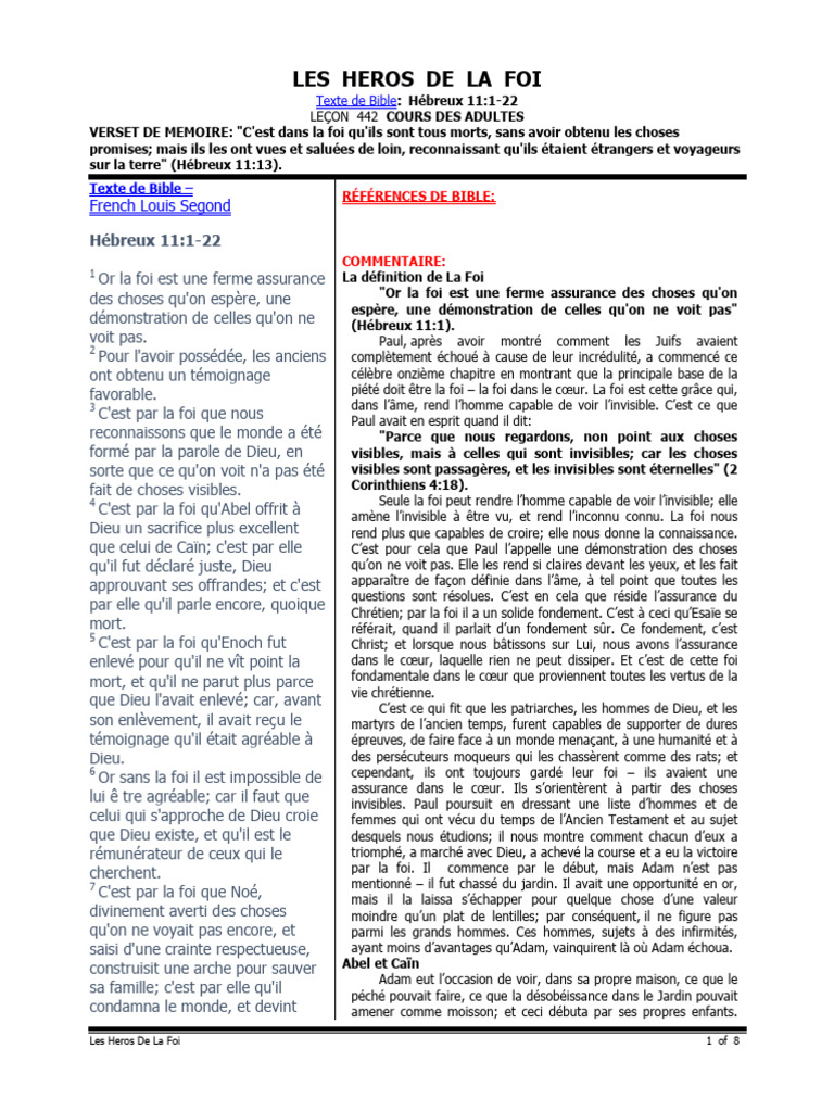 Héros de la Foi dans la Bible | PDF | Abraham | Dieu
