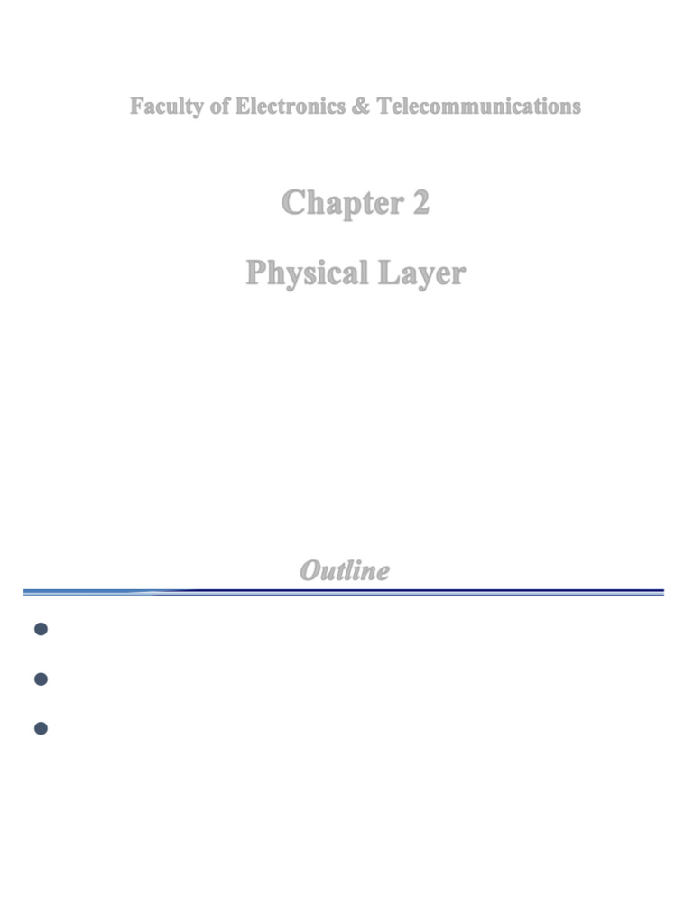 Physical Layer Communication Basics | PDF | Signal To Noise Ratio | Bit ...