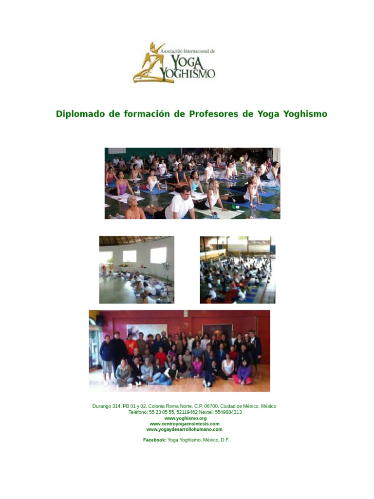 Diplomado en Formación de Profesores de Yoga | PDF | Asana | Yoga